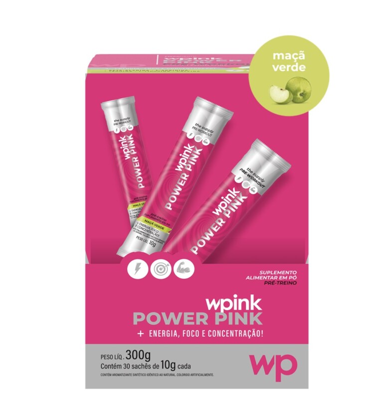 Power pink de Maçã Verde - Pré-Treino – 300g - wp