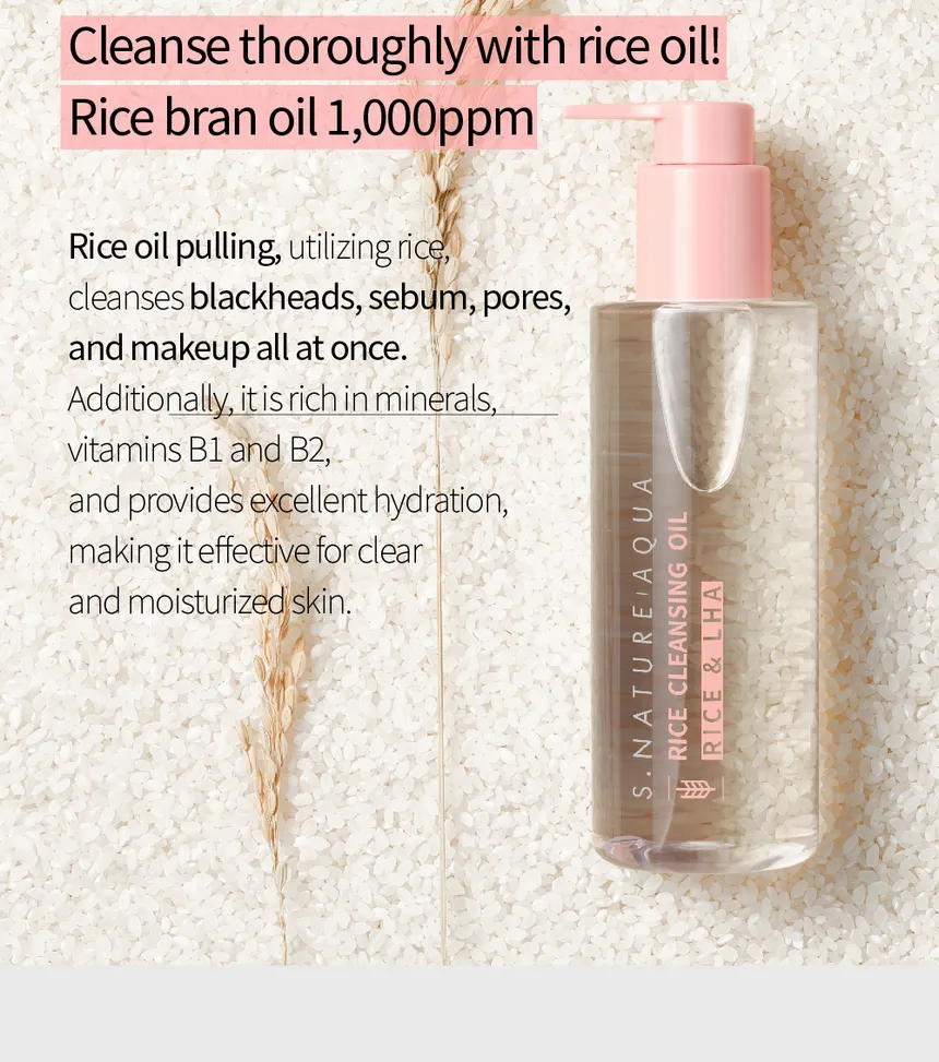 S.NATURE - Aqua Rice Cleansing Oil - Imagem 4