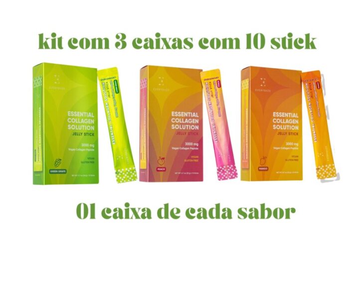 kit 3 caixas - EVERYDAZE Essential Collagen  Solution Jelly Stick