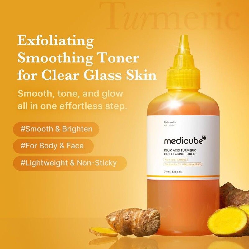 Medicube Kojic Acid Turmeric Resurfacing Toner 250ml - Imagem 2
