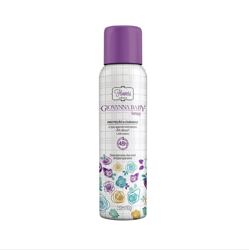 Giovanna Baby - Flowers - Fantasy - Desodorante Antitranspirante Aerossol 150Ml