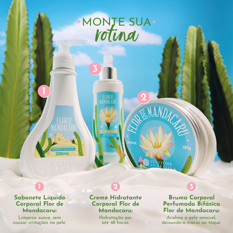 Bruma Corporal Perfumada Bifásica Flor de Mandacaru 200mL - Imagem 3
