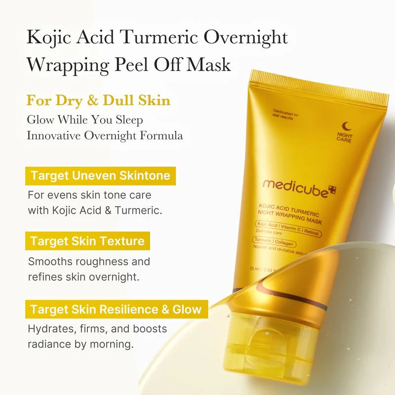 Medicube Kojic Acid Turmeric Night Wrapping Mask 75ml - Imagem 2