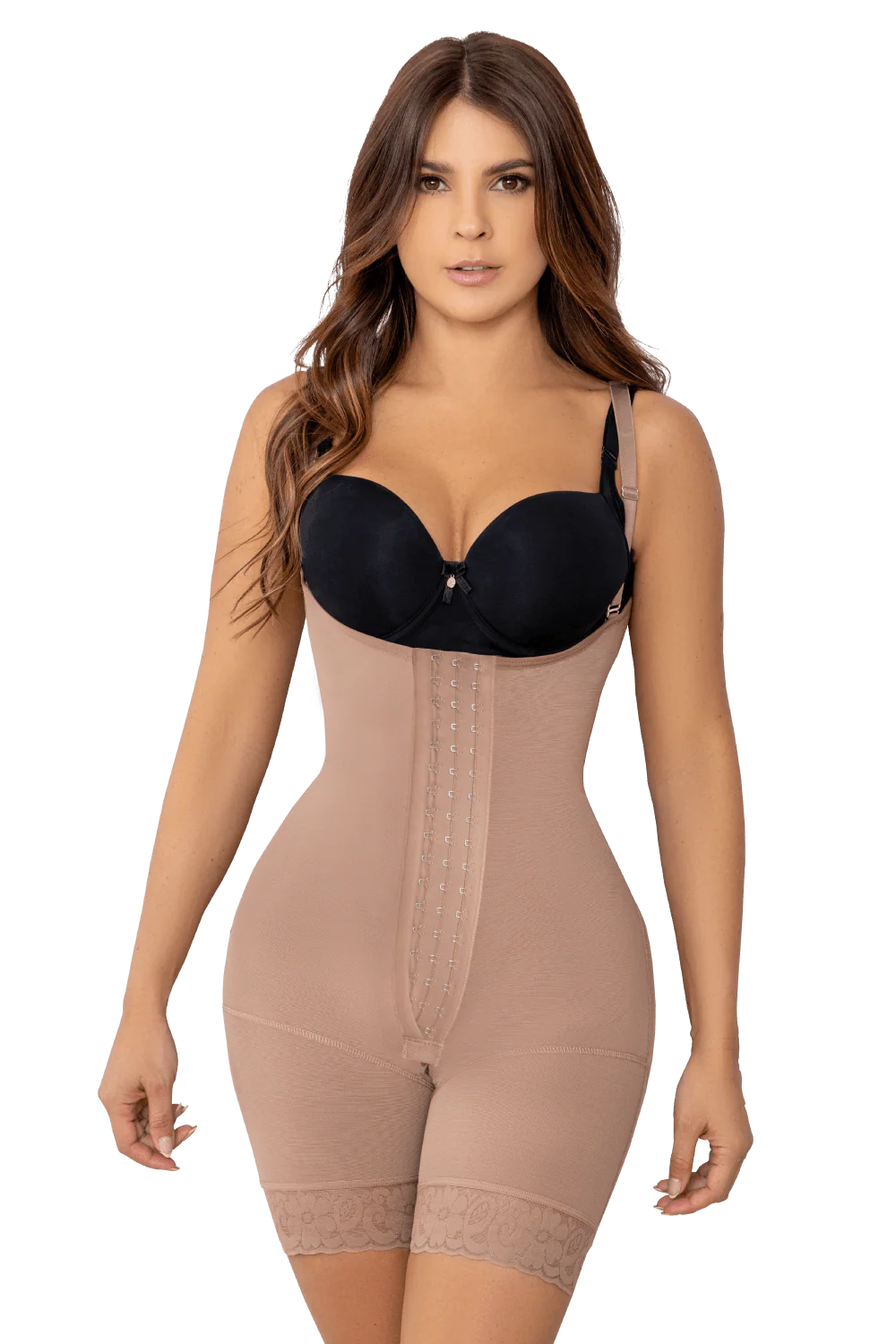 2011 – Body Modeladora com Costas Cobertas e Zíper Perineal - Tam S Nude