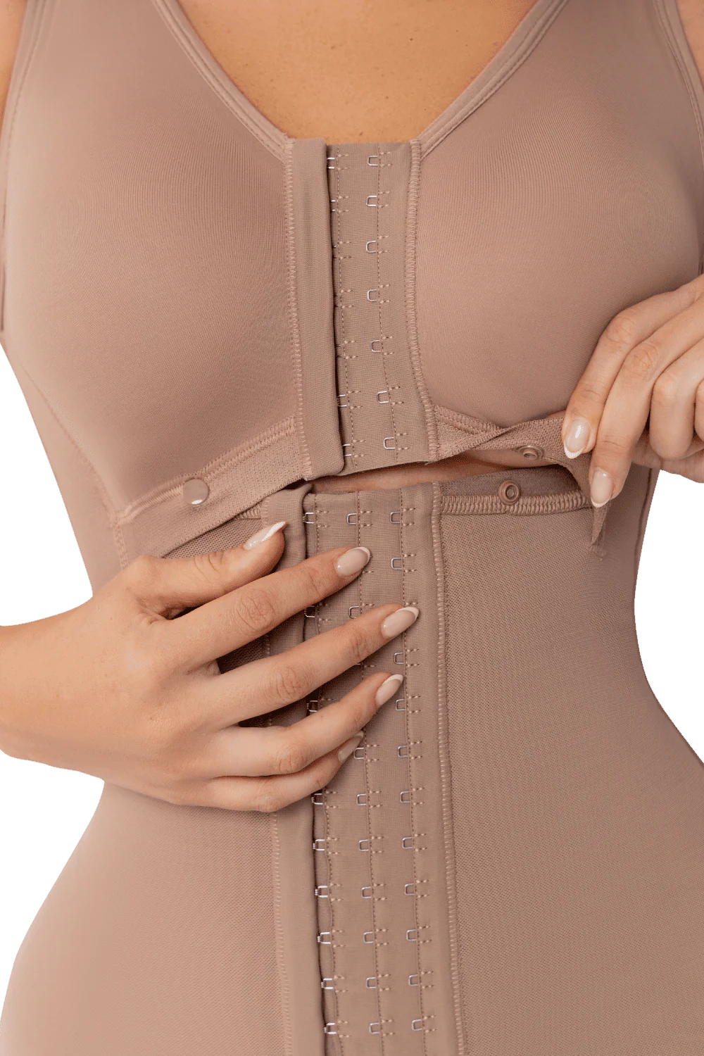 2050 - Shorts Modelador Corporal com Sutiã - Tam S Nude - Imagem 3