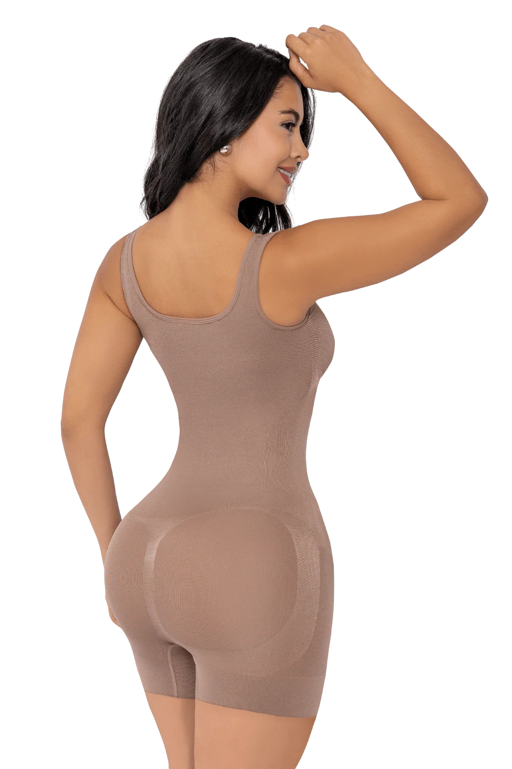 252 - Body Modelador Sem Costura com Alças Largas - Tam L/XL Nude - Imagem 2