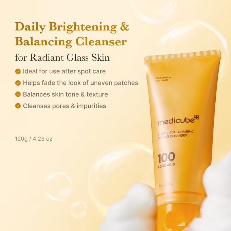 Medicube Kojic Acid Turmeric Toning Cleanser 120g - Imagem 2