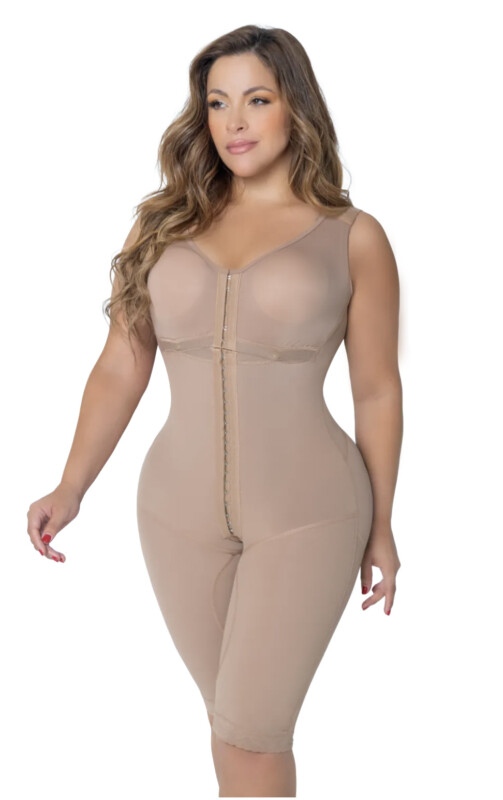 3050 – Modelador de corpo inteiro com sutiã e alças largas – Nude – Tam XS