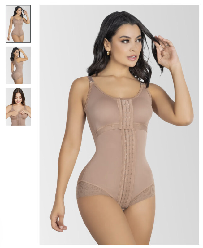 1040 - Body Modelador com Sutiã - Nude - Tam M