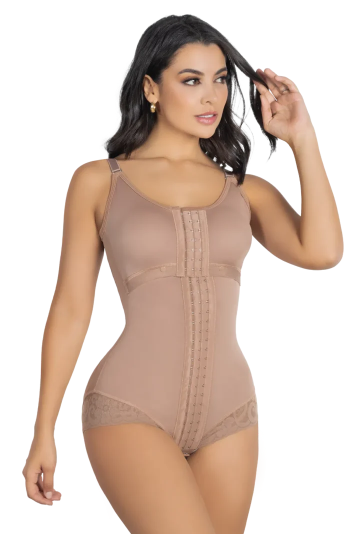 1040 - Body Modelador com Sutiã - Nude - Tam XS